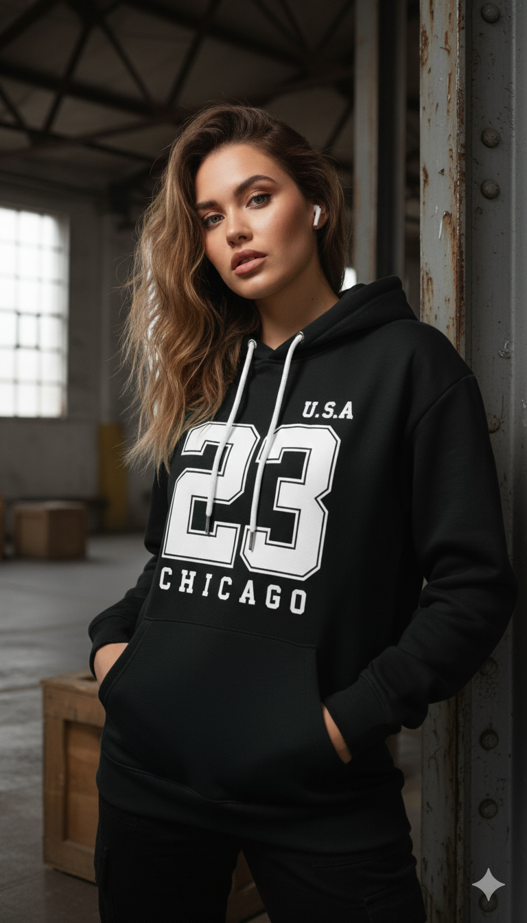HOODIE CHICAGO 23 ALGODON PREMIUN
