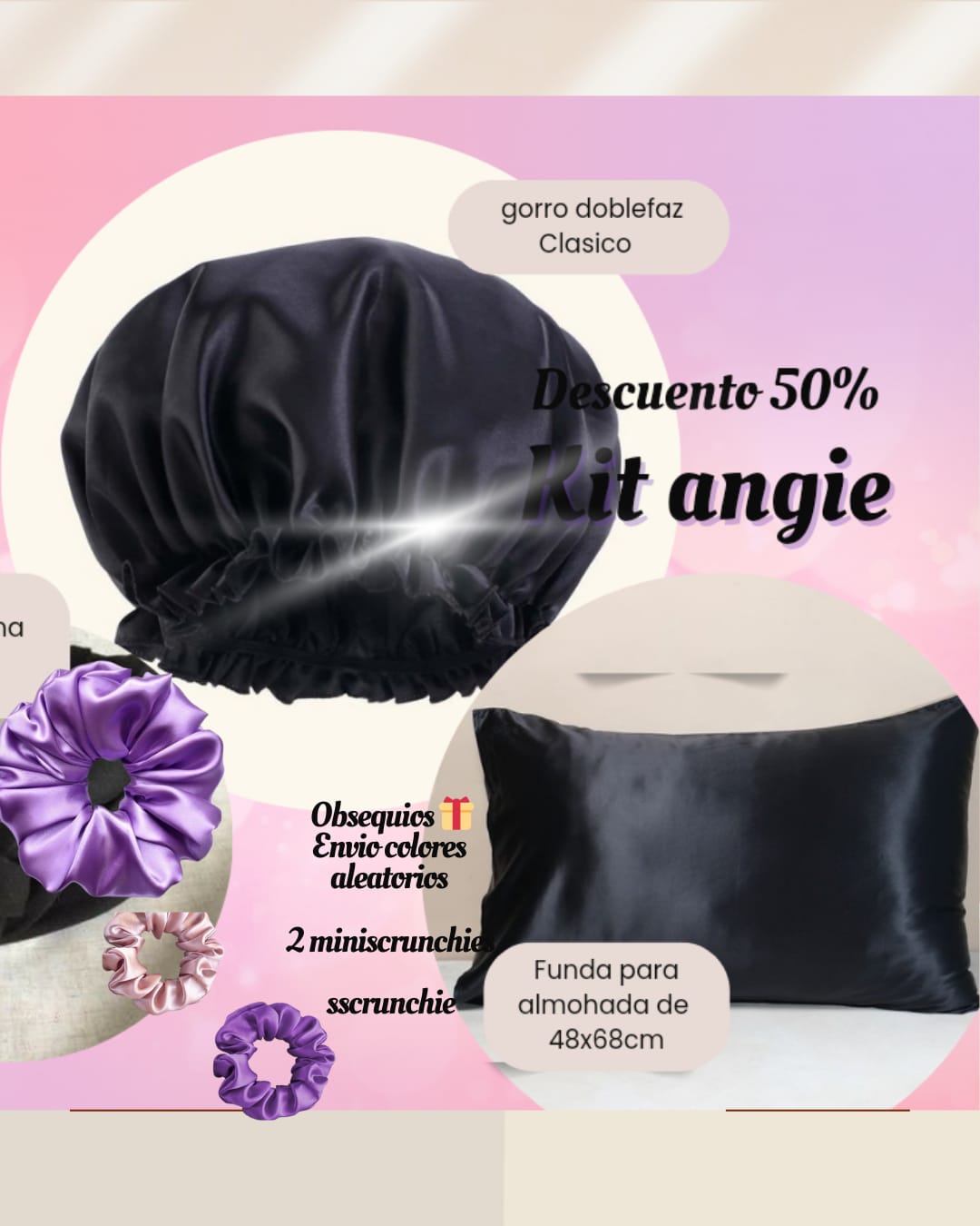 KIT ANGIE FUNDA+GORRO+ OBSEQUIO