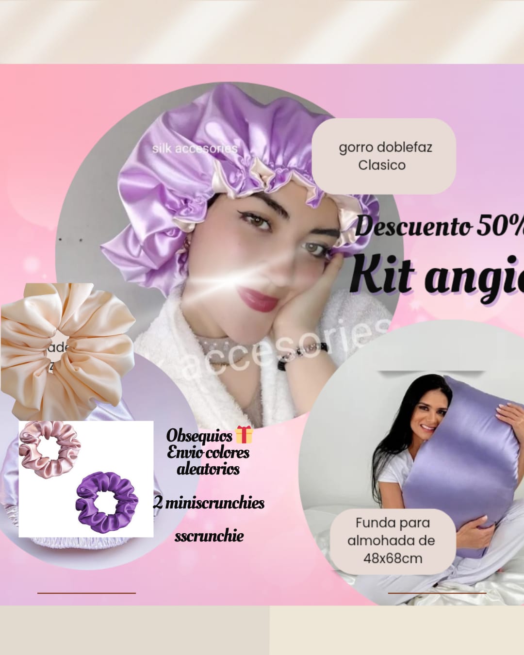KIT ANGIE FUNDA+GORRO+ OBSEQUIO