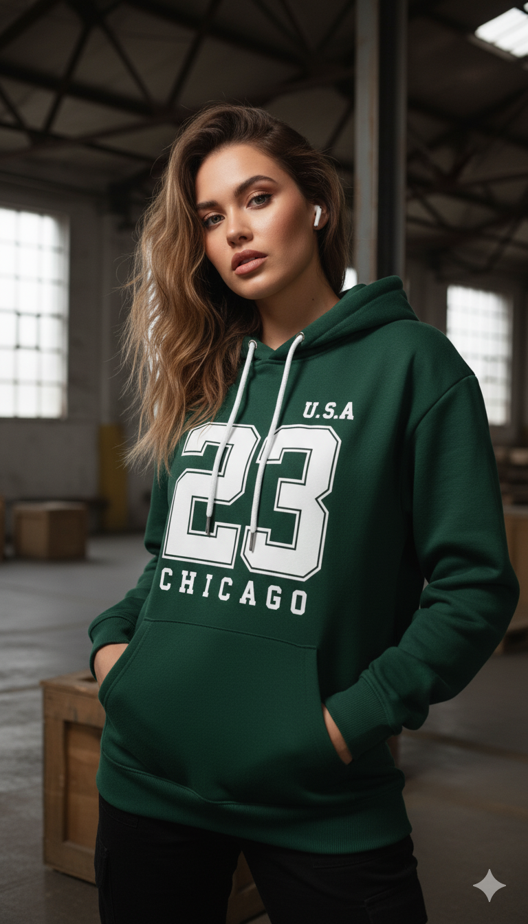 HOODIE CHICAGO 23 ALGODON PREMIUN
