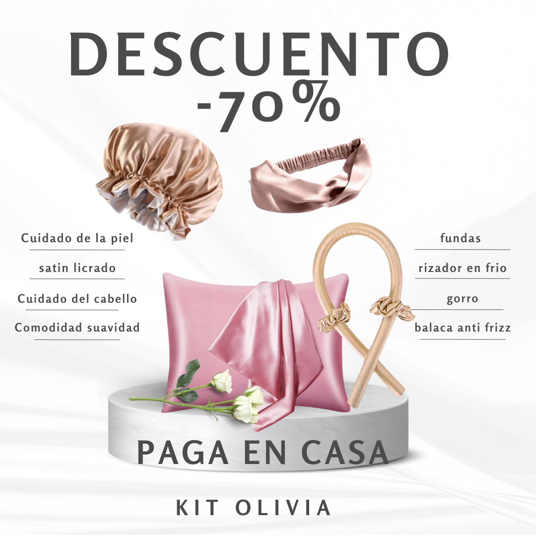 KIT OLIVIA,2 FUNDAS,GORRO,RIZADOR +OBSEQUIO