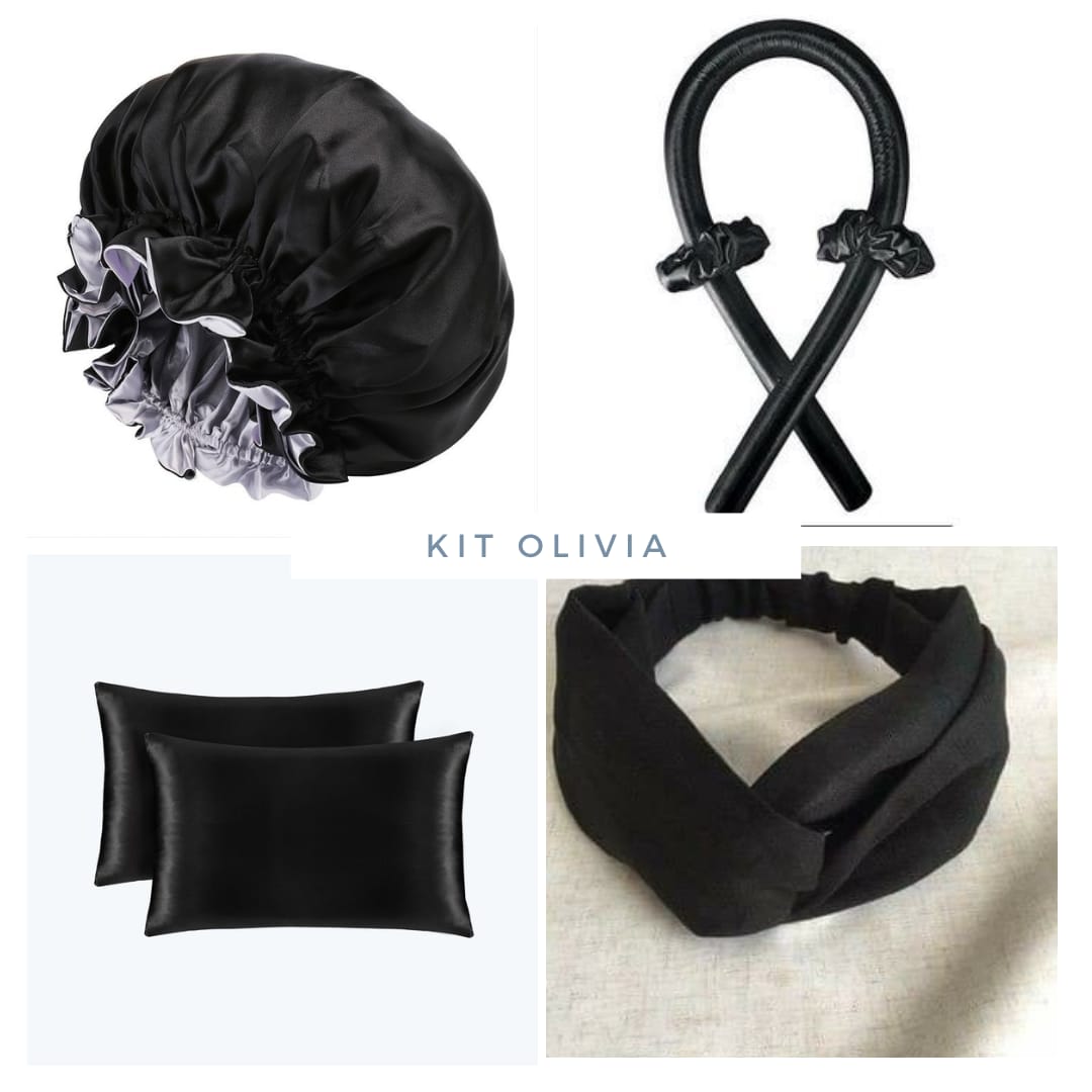 KIT OLIVIA,2 FUNDAS,GORRO,RIZADOR +OBSEQUIO