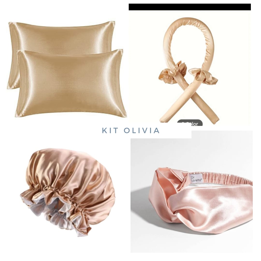 KIT OLIVIA,2 FUNDAS,GORRO,RIZADOR +OBSEQUIO